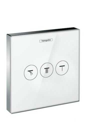 Ventil Hansgrohe Showerselect Glass bez podomítkového tělesa bílá/chrom 15736400 Hansgrohe