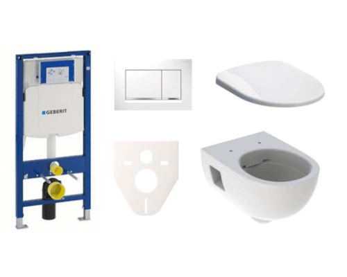 Závěsný set WC Geberit Selnova + modul Geberit Duofix s tlačítkem Sigma 30 (bílá mat) Geberit