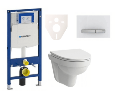 Závěsný set WC Laufen Pro Nordic + modul Geberit Duofix s tlačítkem Sigma 50 (bílá) SIKOGES3H8 Laufen