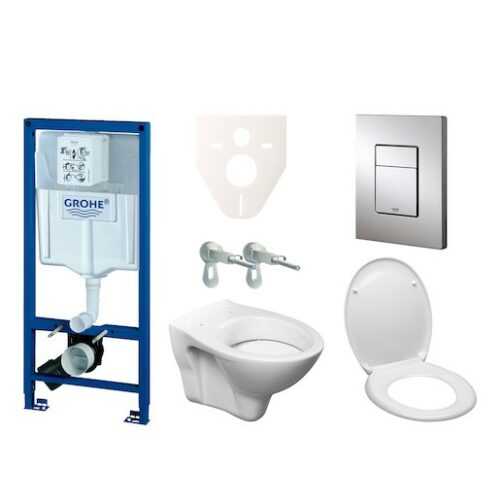 Závěsný set WC S-line + modul Grohe Rapid SL s tlačítkem Grohe Cosmo (chrom) 38528SET-KD Grohe