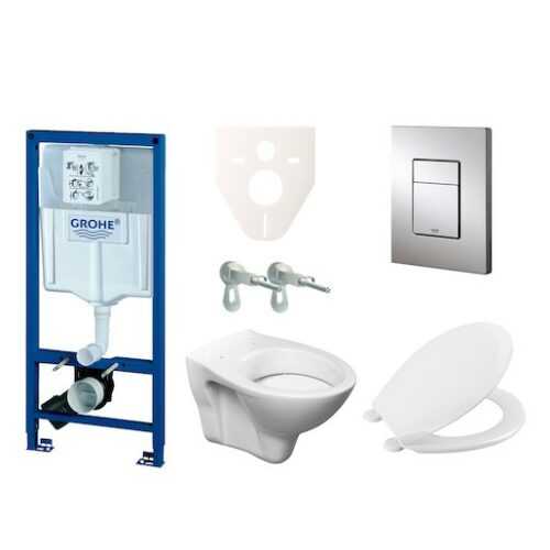 Závěsný set WC S-line + modul Grohe Rapid SL s tlačítkem Grohe Cosmo (chrom) 38528SET-KR Grohe