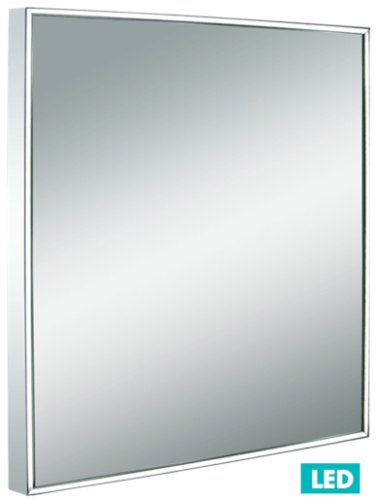 Zrcadlo s LED osvětlením Naturel Iluxit 60x60 cm chrom ZIL6060LED Naturel