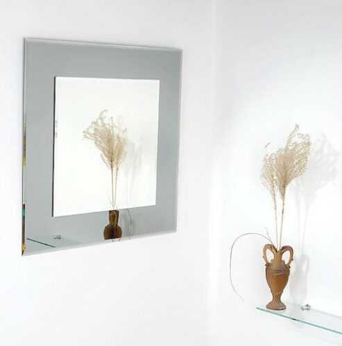 Zrcadlo s fazetou Amirro Tomáš 60x60 cm šedá 701-039 Amirro