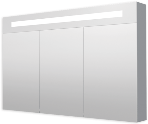 Zrcadlová skříňka s osvětlením Naturel Iluxit 120x75 cm MDF šedostříbrná GALZS120LED Naturel