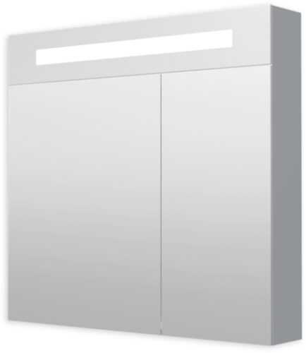 Zrcadlová skříňka s osvětlením Naturel Iluxit 80x75 cm MDF šedostříbrná GALZS80LED Naturel