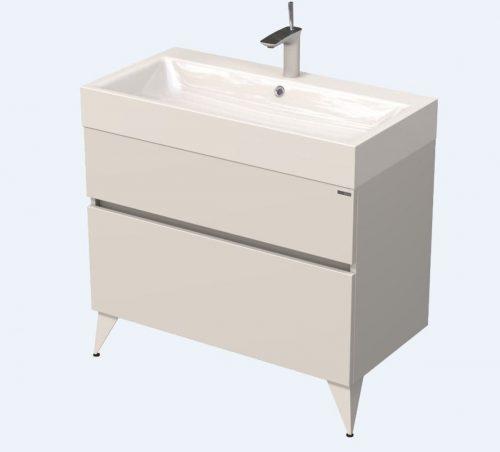 Koupelnová skříňka pod umyvadlo Naturel Luxe 90x56x46 cm bílá mat LUXE90BMBU Naturel
