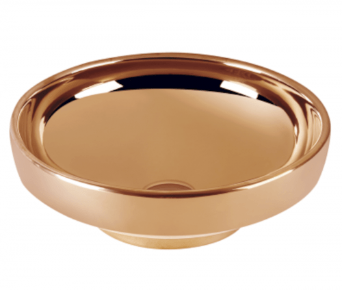 Umyvadlo na desku Vitra Water Jewels 40x40 cm měď bez otvoru pro baterii 4334-073-0016 Vitra