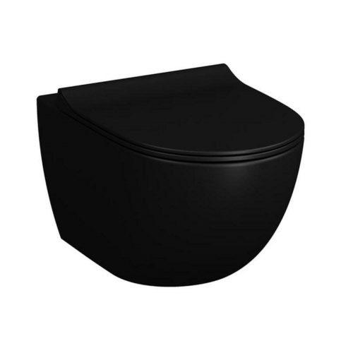 Wc závěsné Vitra Sento černá mat zadní odpad 7748B083-0075 Vitra