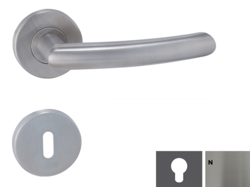 Klika Naturel Nero broušený nerez