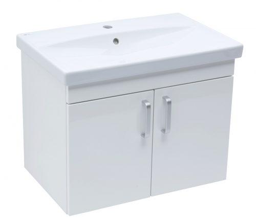 Koupelnová skříňka s umyvadlem Naturel Vario Dekor 70x51x40 cm bílá lesk VARIO270BIBL Naturel