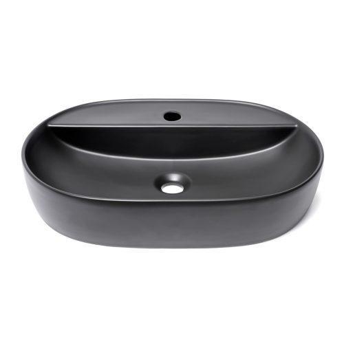 Umyvadlo na desku Swiss Aqua Technologies Infinitio 60x40 cm černá mat bez přepadu SATINF6040BKM Swiss Aqua Technologies