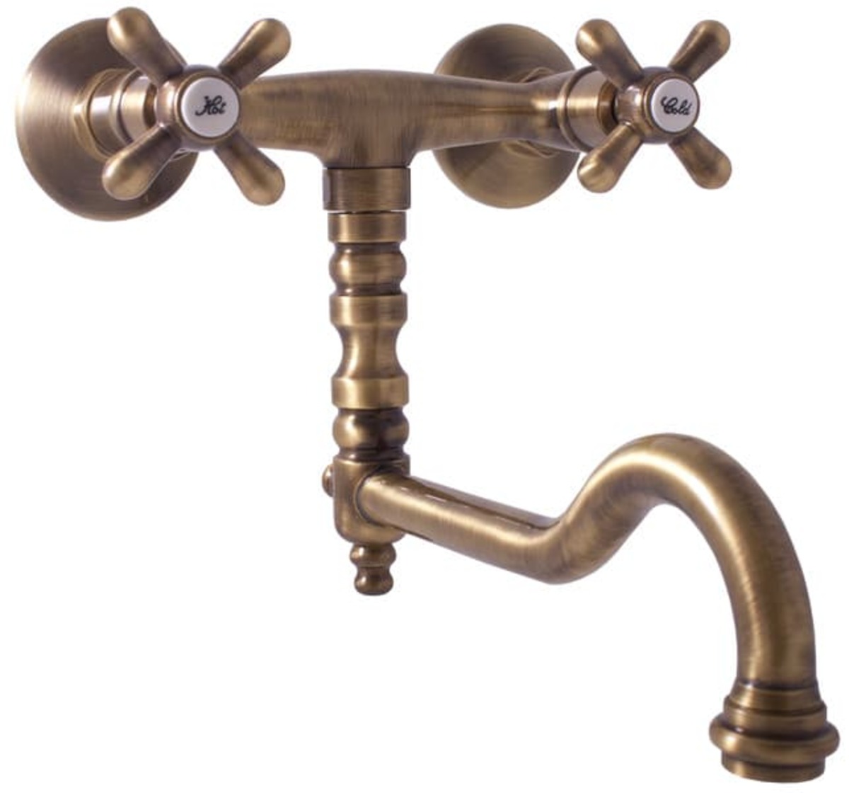 Dřezová baterie RAV SLEZÁK MORAVA s otočným ramínkem 150 mm stará mosaz MK101.5/29SM RAV SLEZÁK