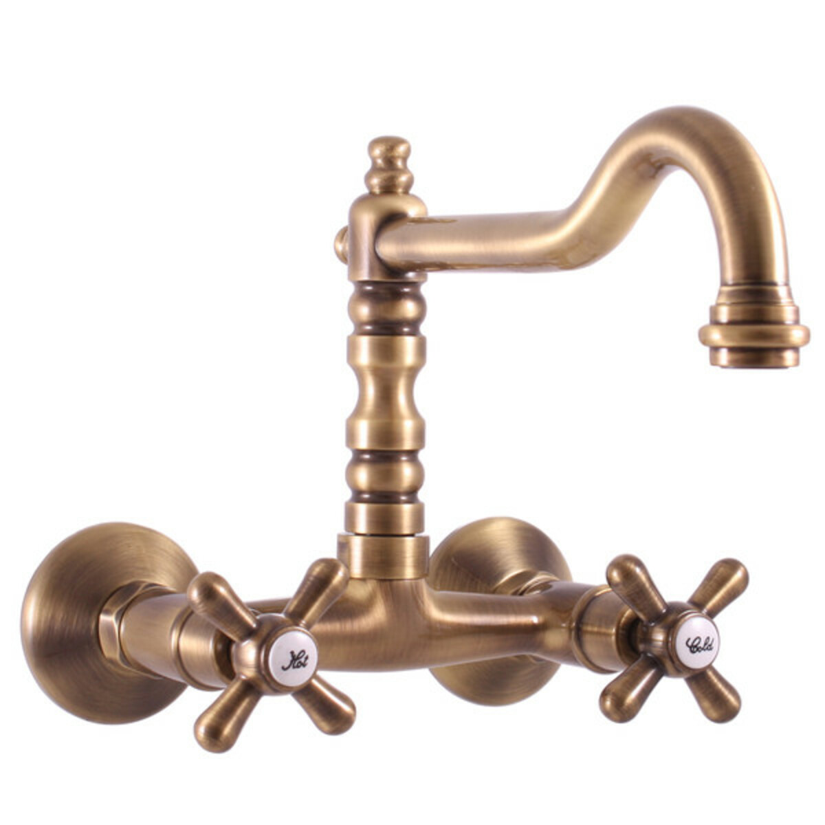Dřezová baterie RAV SLEZÁK MORAVA s otočným ramínkem 150 mm stará mosaz MK102.5/28SM RAV SLEZÁK