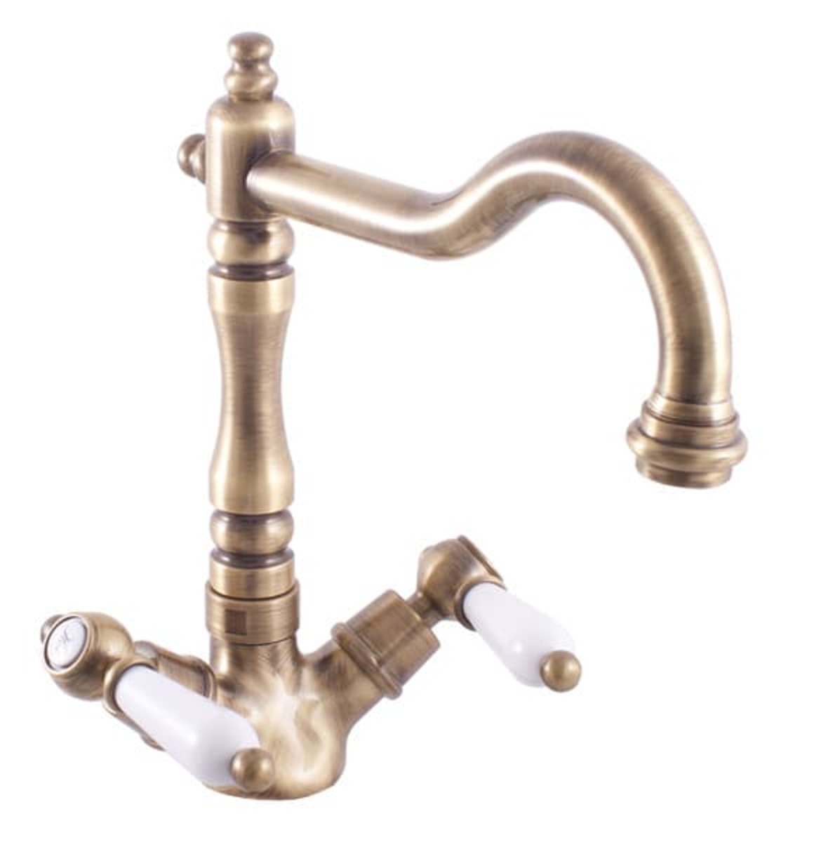 Dřezová baterie RAV SLEZÁK MORAVA s otočným ramínkem stará mosaz MK520.5/8SM RAV SLEZÁK