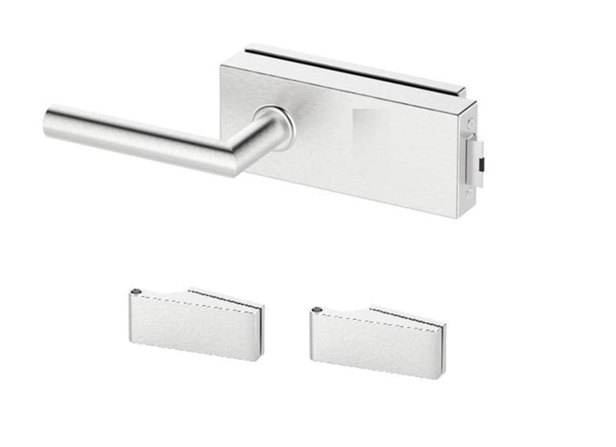 Klika +panty na skleněné dveře bez spodních rozet nerez BUDSETHBEZP Naturel