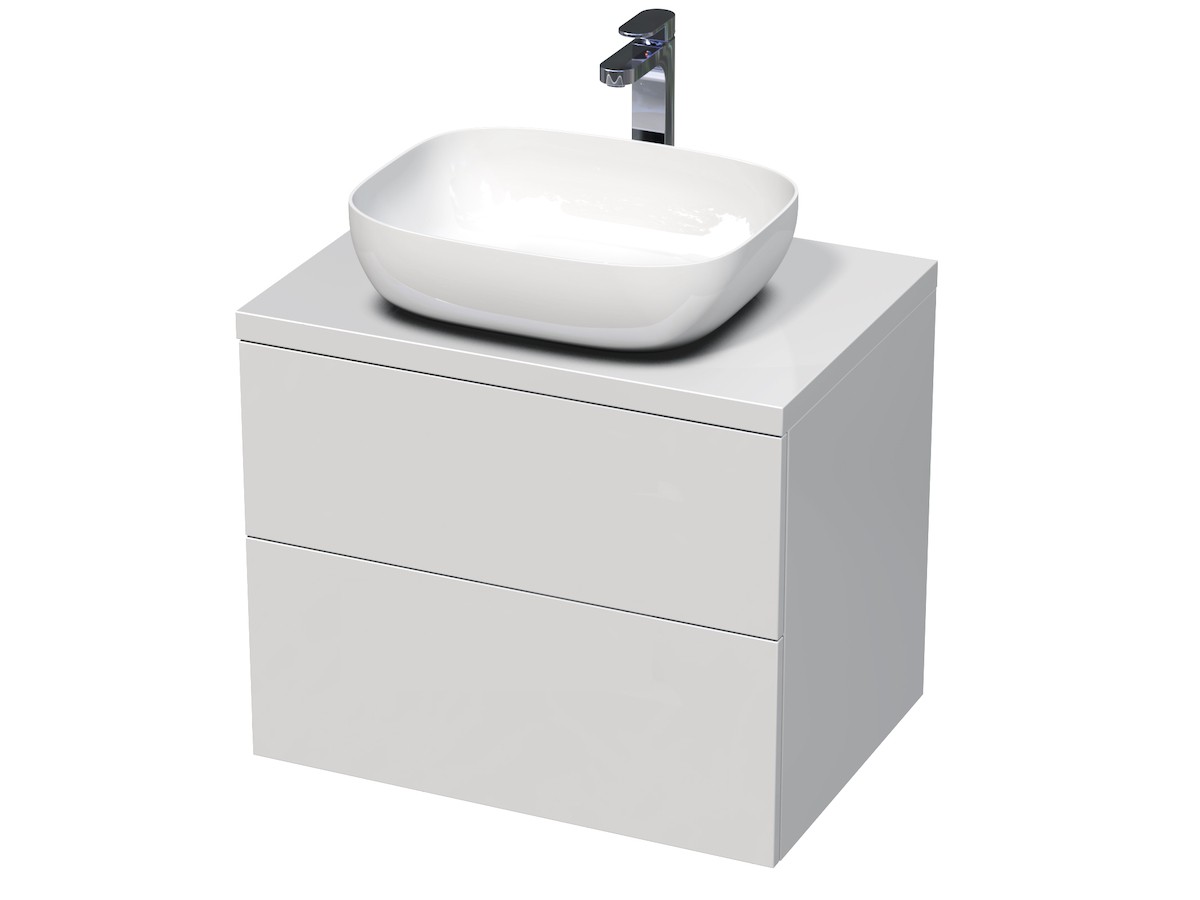 Koupelnová skříňka pod umyvadlo Naturel Ratio 70x56x50 cm bílá lesk ND702Z56PU.9016G Naturel