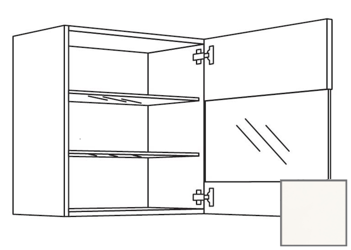 Kuchyňská skříňka horní Naturel Erika24 s dvířky 60x72x35 cm bílá lesk 450.WGLS601R Naturel