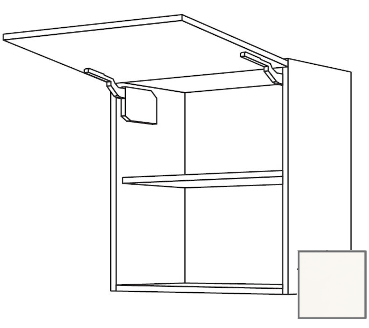 Kuchyňská skříňka horní Naturel Erika24 výklopná 60x72x35 cm bílá lesk 450.WM601 Naturel