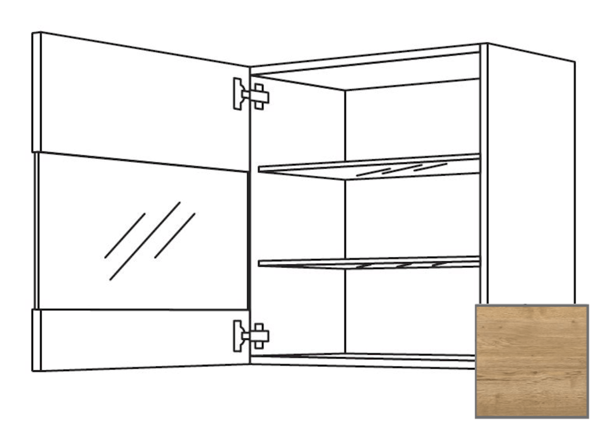 Kuchyňská skříňka horní Naturel Sente24 s dvířky 60x72x35 cm dub sierra 405.WGLS601L Naturel