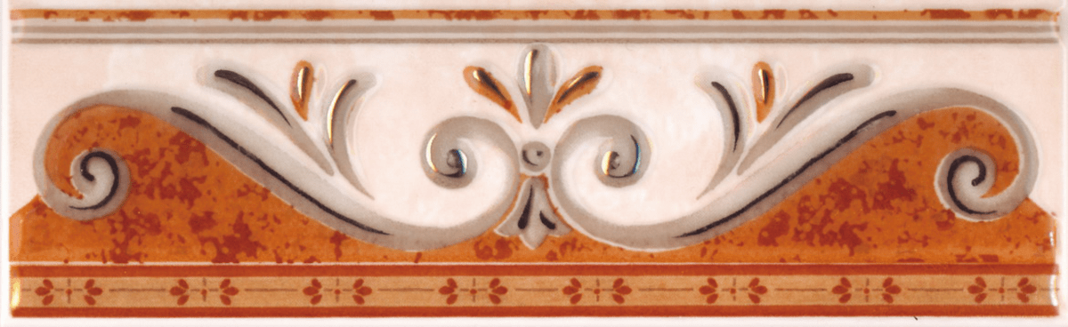 Listela Multi Kasandra cihlová 6x20 cm lesk WLAE8035.1 Multi