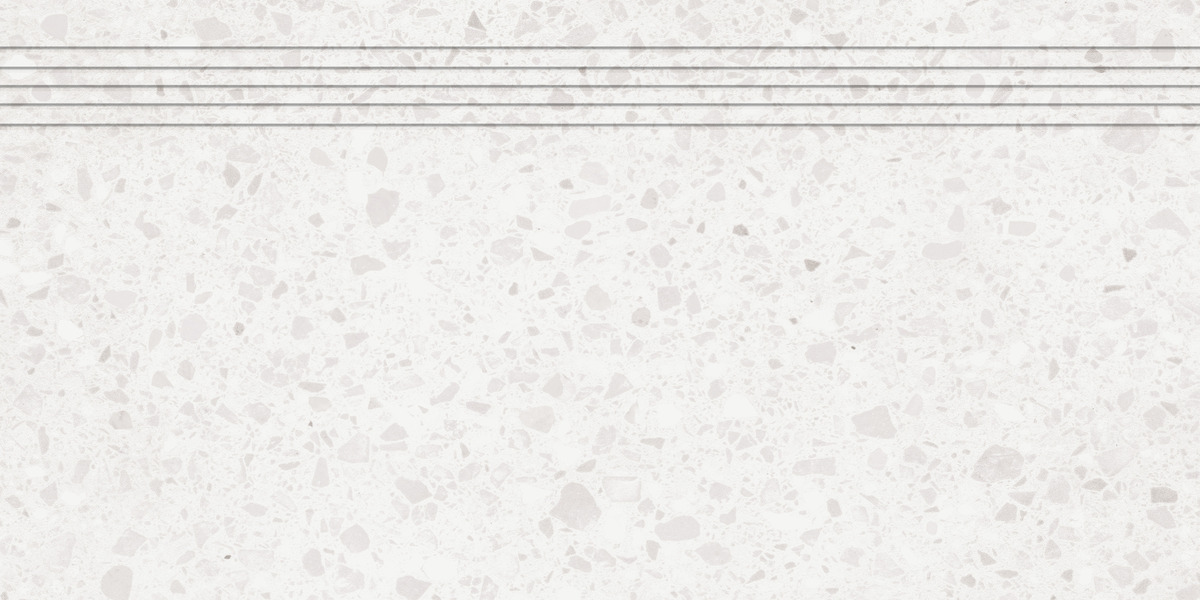 Schodovka RAKO Porfido bílá 30x60 cm mat / lesk DCPSE810.1 Rako