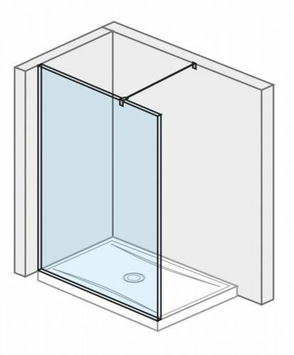 Sprchová zástěna walk-in 120x200 cm Jika Pure chrom lesklý H2674230026681 Jika