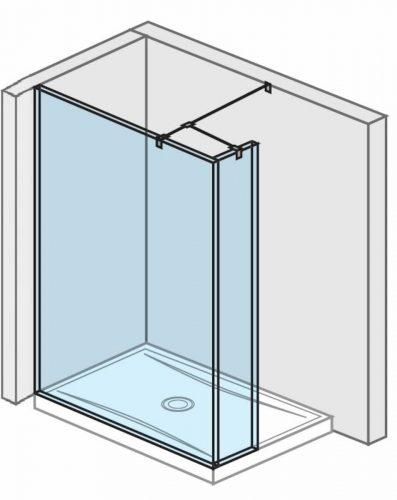 Sprchová zástěna walk-in 130x20x200 cm Jika Pure chrom lesklý H2674270026681 Jika