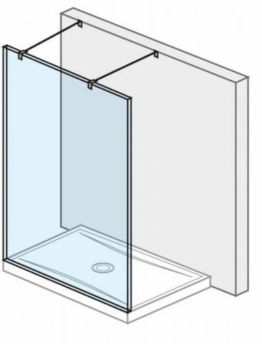 Sprchová zástěna walk-in 140x200 cm Jika Pure chrom lesklý H2674220026681 Jika