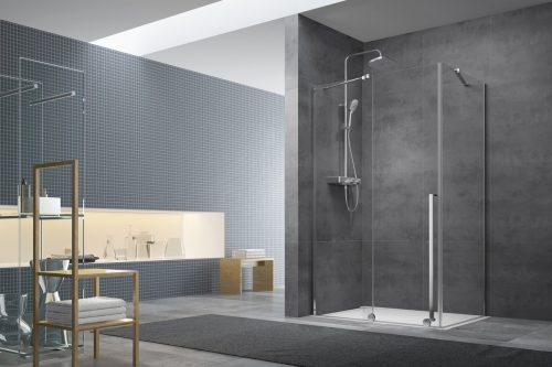 Sprchová zástěna walk-in Walk-In / Dveře 140x80 cm Swiss Aqua Technologies Walk-in Xmotion SATBWIXM140STE80 Swiss Aqua Technologies