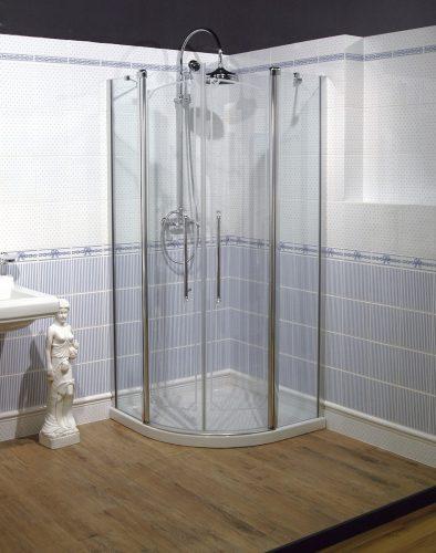 Sprchový kout čtvrtkruh 90x193 cm pravá Huppe Design Victorian chrom lesklý DV1302.092.339 Huppe