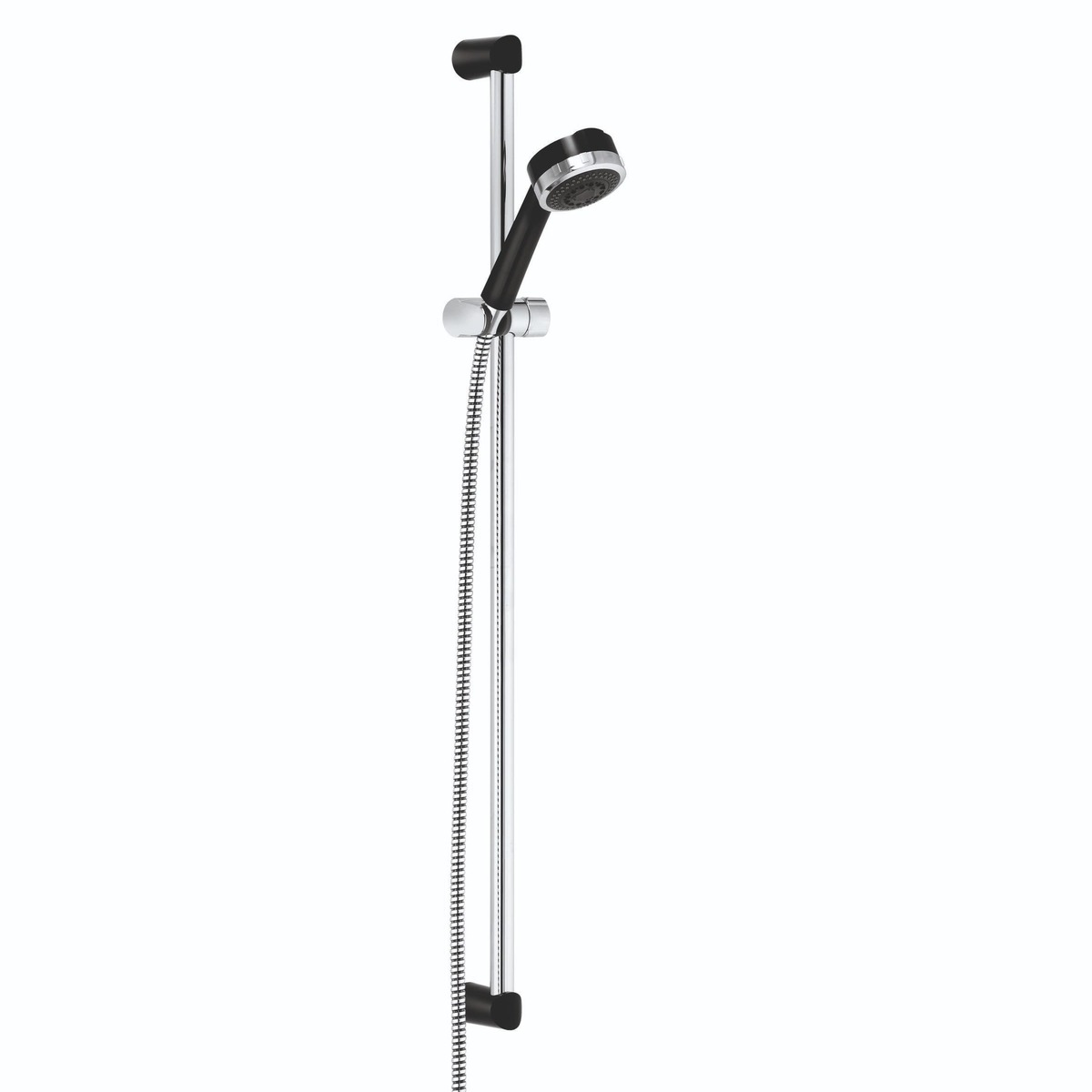 Sprchový set KLUDI ZENTA na stěnu černý/chrom 6084086-00 Kludi