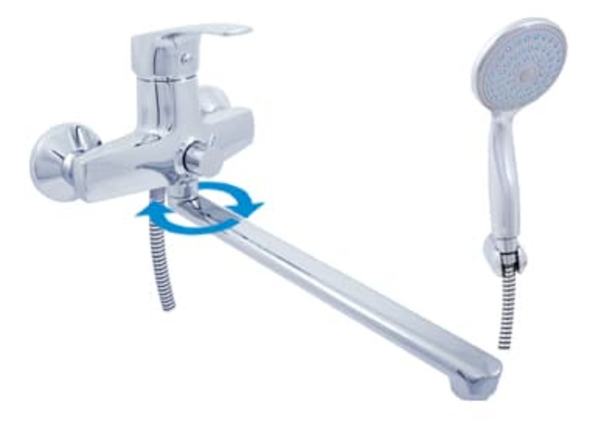 Vanová baterie RAV SLEZÁK KONGO se sprchovým setem 150 mm chrom K053.5/1 RAV SLEZÁK