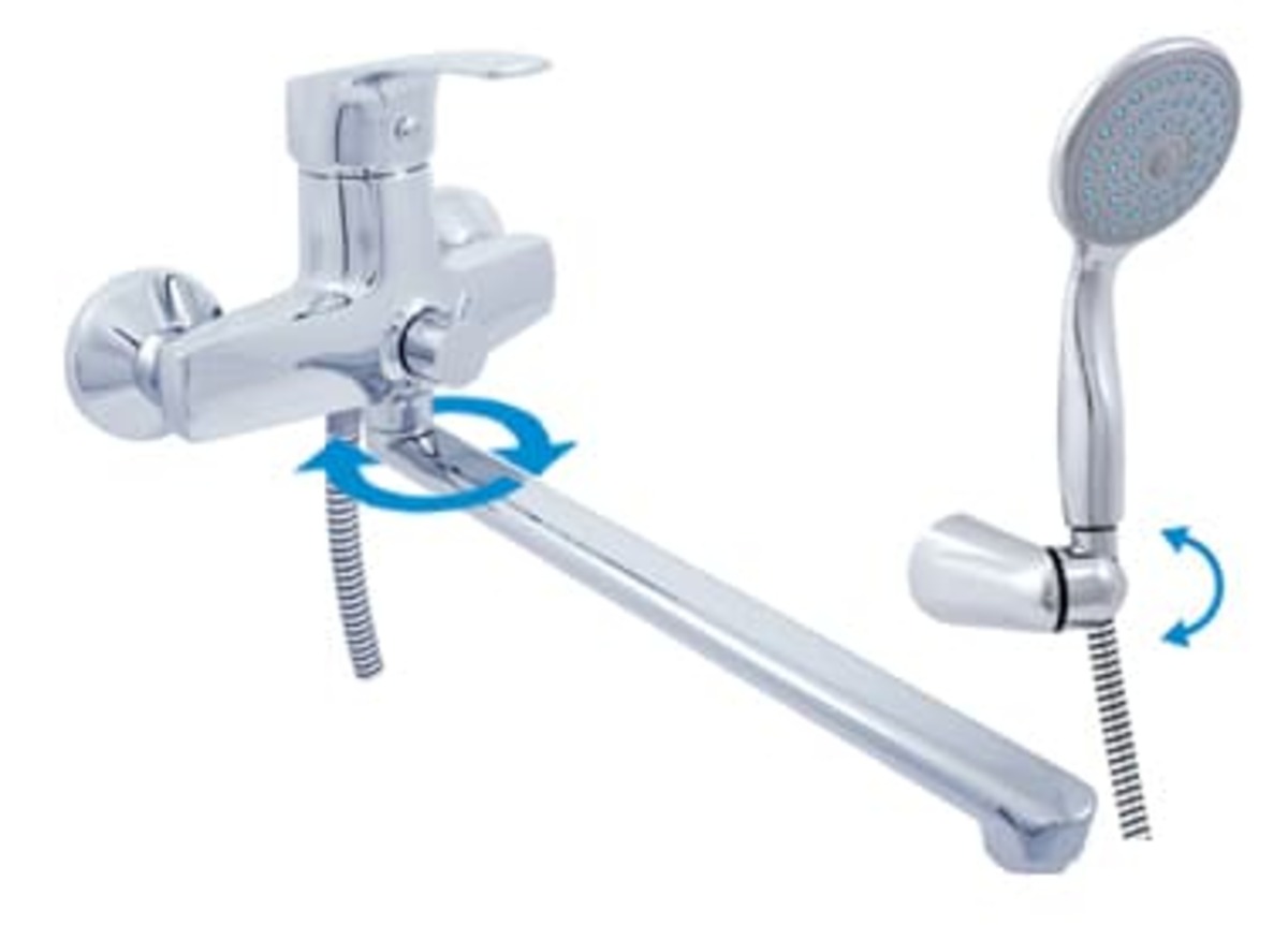 Vanová baterie RAV SLEZÁK KONGO se sprchovým setem 150 mm chrom K053.5/2 RAV SLEZÁK