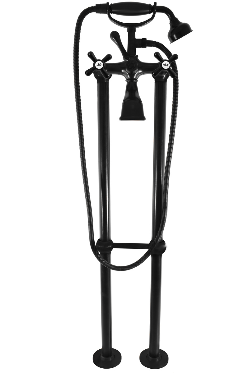 Vanová baterie RAV SLEZÁK MORAVA se sprchovým setem 150 mm černá MK150.5/2CMAT RAV SLEZÁK