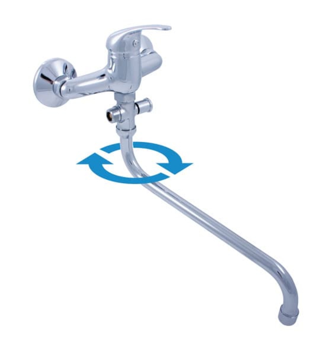 Vanová baterie RAV SLEZÁK SÁZAVA s otočným ramínkem 150 mm chrom SA056.5 RAV SLEZÁK