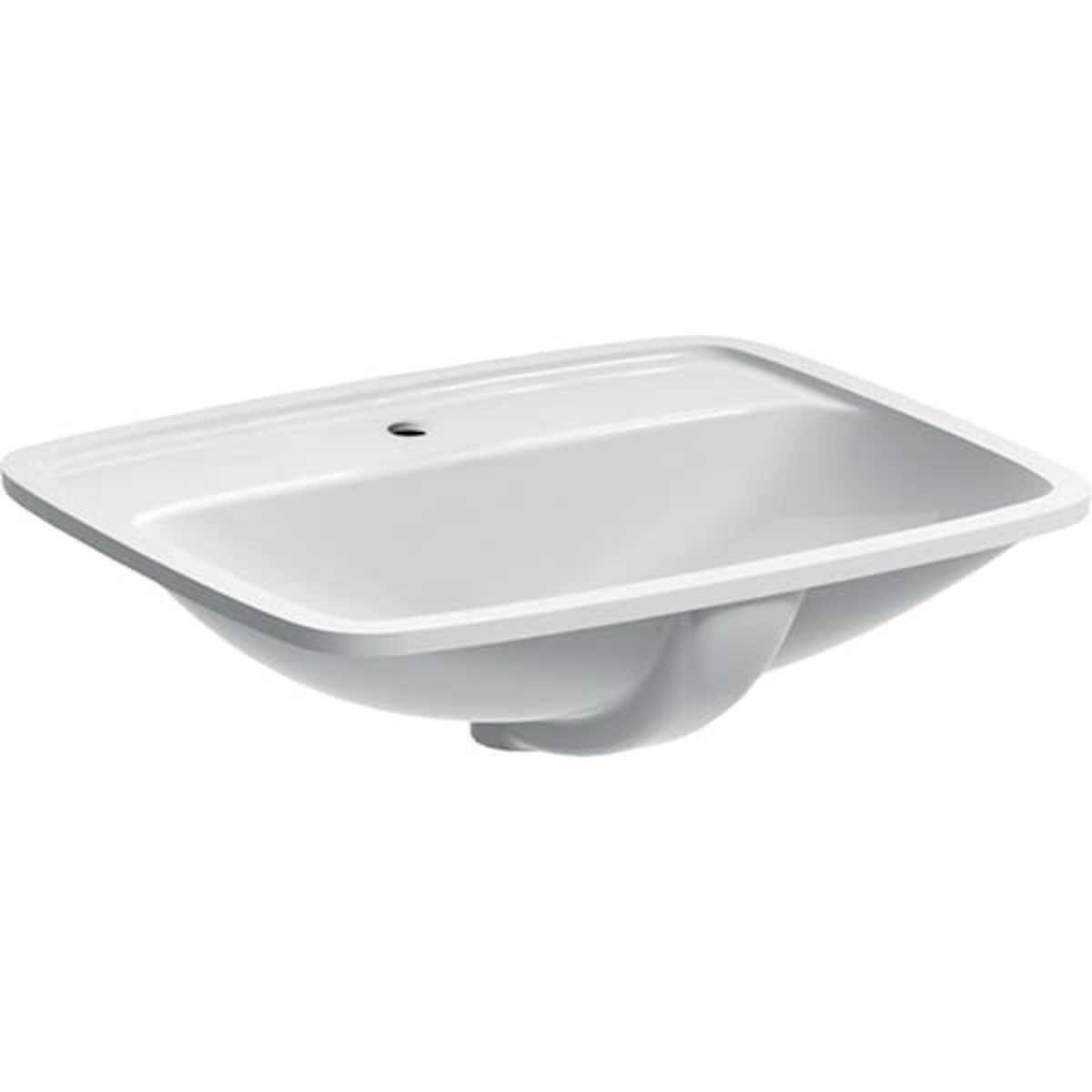 Zápustné umyvadlo Geberit Selnova 60x50 cm otvor pro baterii uprostřed 500.308.01.1 Geberit