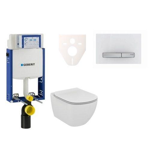 Závěsný set WC Ideal Standard TESI Rimless + modul Geberit Kombifix s tlačítkem Sigma 50 (alpská bílá) 110.302.00.5 NE8 Ideal Standard