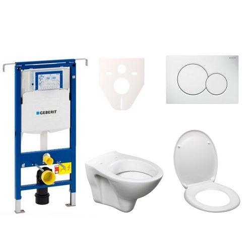 Závěsný set WC S-line + modul Geberit Duofix Speciál s tlačítkem Sigma 01 (bílé) 111.355.00.5 ND1 S-Line