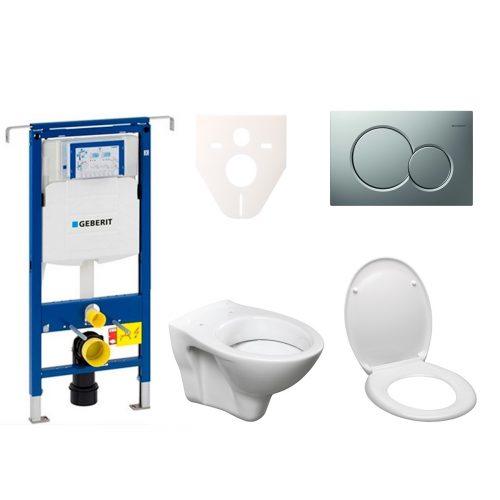 Závěsný set WC S-line + modul Geberit Duofix Speciál s tlačítkem Sigma 01 chrom mat 111.355.00.5 ND3 S-Line