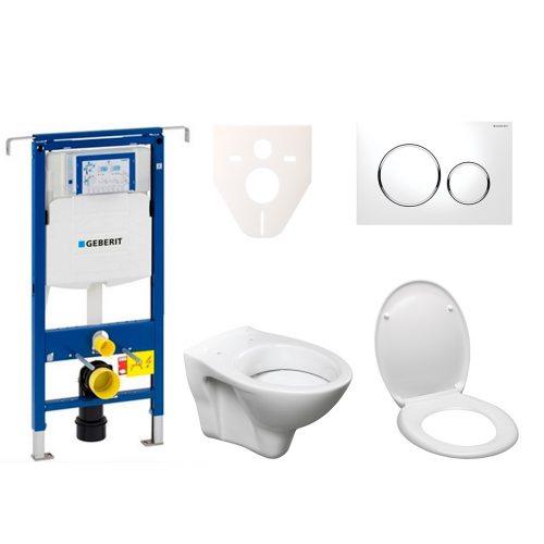 Závěsný set WC S-line + modul Geberit Duofix Speciál s tlačítkem Sigma 20 (bílá/chrom lesk) 111.355.00.5 ND4 S-Line