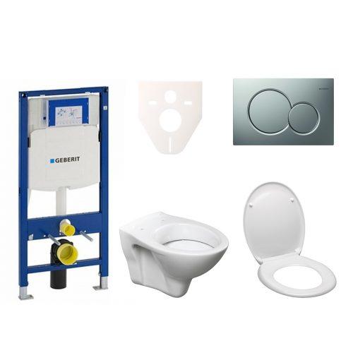 Závěsný set WC S-line + modul Geberit Duofix s tlačítkem Sigma 01 chrom mat 111.300.00.5 ND3 S-Line