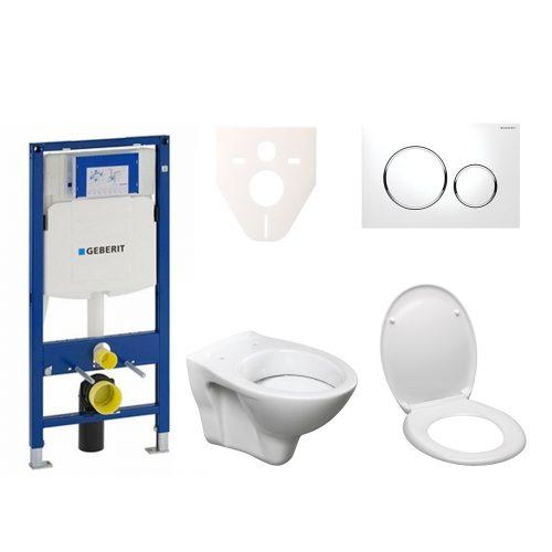 Závěsný set WC S-line + modul Geberit Duofix s tlačítkem Sigma 20 (bílá/chrom lesk) 111.300.00.5 ND4 S-Line