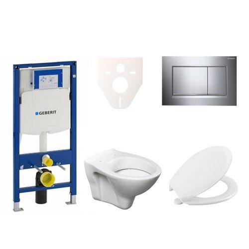 Závěsný set WC S-line + modul Geberit Duofix s tlačítkem Sigma 30 (chrom lesk/mat) 111.300.00.5 NR6 S-Line