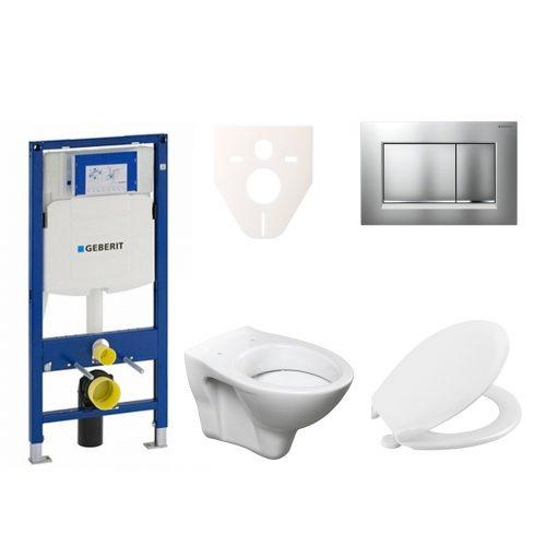 Závěsný set WC S-line + modul Geberit Duofix s tlačítkem Sigma 30 (chrom mat/lesk) 111.300.00.5 NR7 S-Line