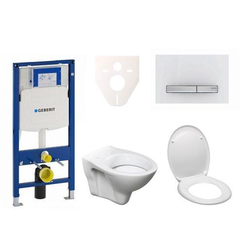 Závěsný set WC S-line + modul Geberit Duofix s tlačítkem Sigma 50 (alpská bílá) 111.300.00.5 ND8 S-Line