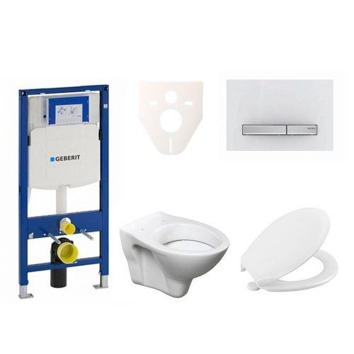 Závěsný set WC S-line + modul Geberit Duofix s tlačítkem Sigma 50 (alpská bílá) 111.300.00.5 NR8 S-Line
