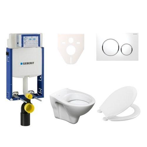 Závěsný set WC S-line + modul Geberit Kombifix s tlačítkem Sigma 20 (bílá/chrom lesk) 110.302.00.5 NR4 S-Line