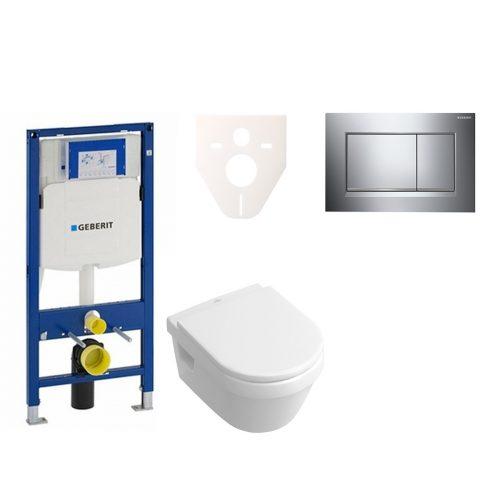 Závěsný set WC Villeroy & Boch Omnia Architectura + modul Geberit Duofix s tlačítkem Sigma 30 (chrom lesk/mat) 111.300.00.5 NB6 Villeroy & Boch