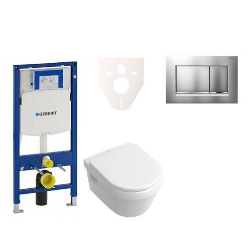 Závěsný set WC Villeroy & Boch Omnia Architectura + modul Geberit Duofix s tlačítkem Sigma 30 (chrom mat/lesk) 111.300.00.5 NB7 Villeroy & Boch