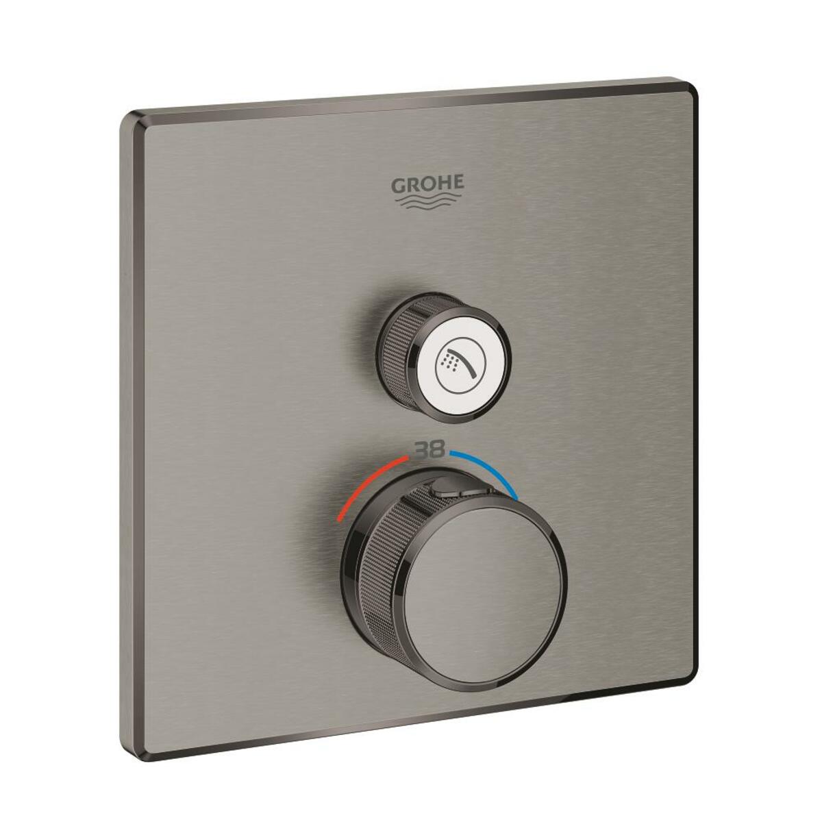 Sprchová baterie Grohe Grohtherm Smartcontrol bez podomítkového tělesa kartáčovaný Hard Graphite 29123AL0 Grohe